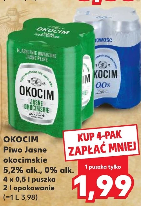 Оkocim Piwo jasne okocimskie 4 x 500 ml