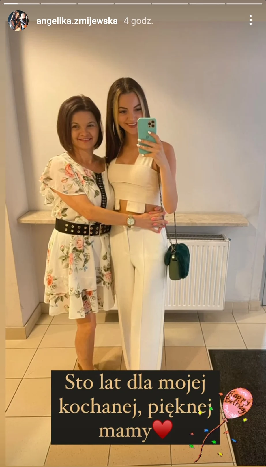 Screen z InstaStory Angeliki Żmijewskiej Screen z InstaStory Angeliki Żmijewskiej