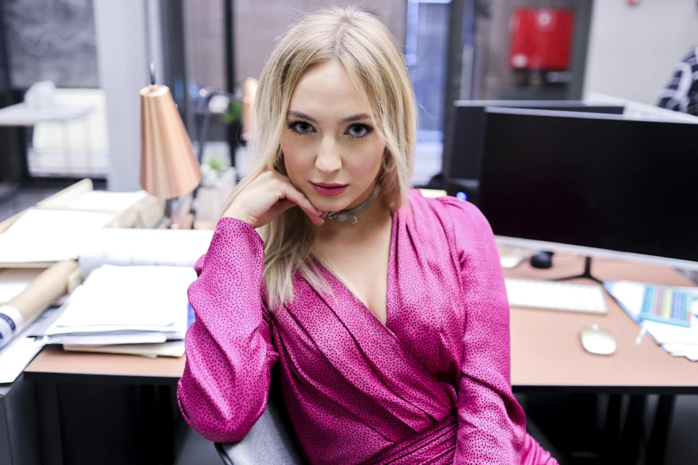 Weronika Malik na planie serialu