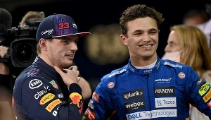 Max Verstappen (z lewej) i Lando Norris