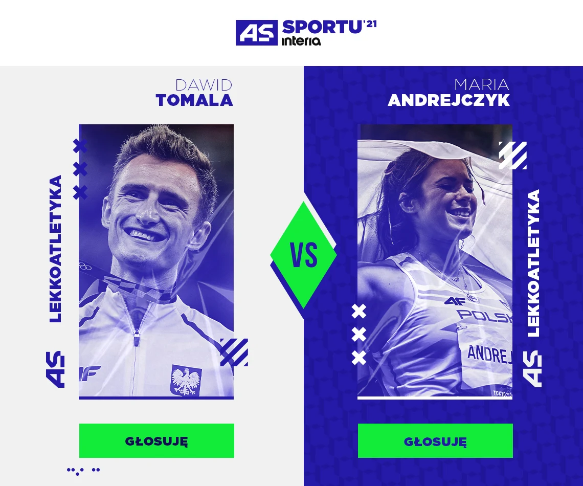 Dawid Tomala i Maria Andrejczyk walczą o trzecie miejsce w plebiscycie As Sportu Dawid Tomala i Maria Andrejczyk walczą o trzecie miejsce w plebiscycie As Sportu