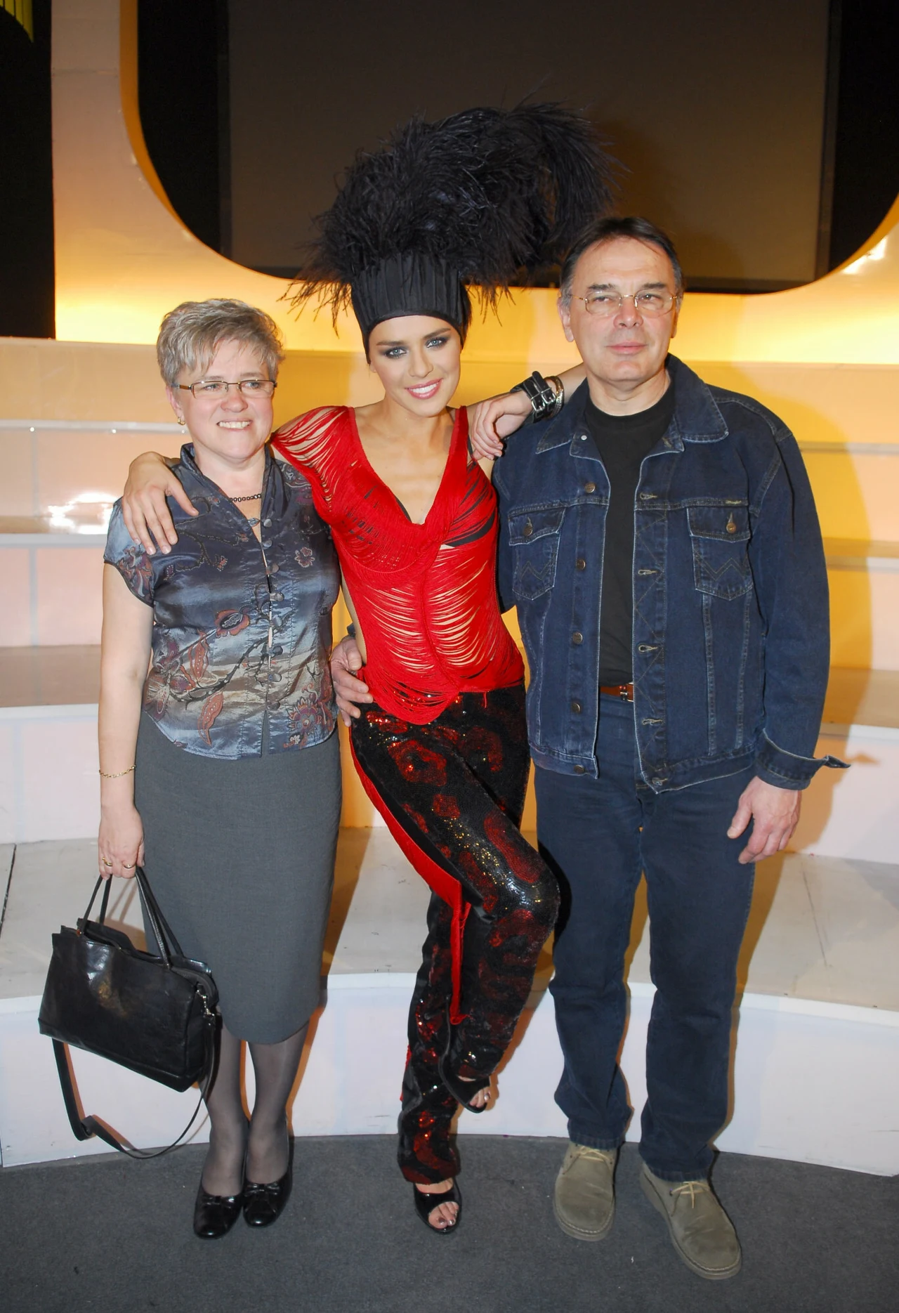 Natasza Urbańska z rodzicami: Zofią i Bolesławem Natasza Urbańska z rodzicami: Zofią i Bolesławem