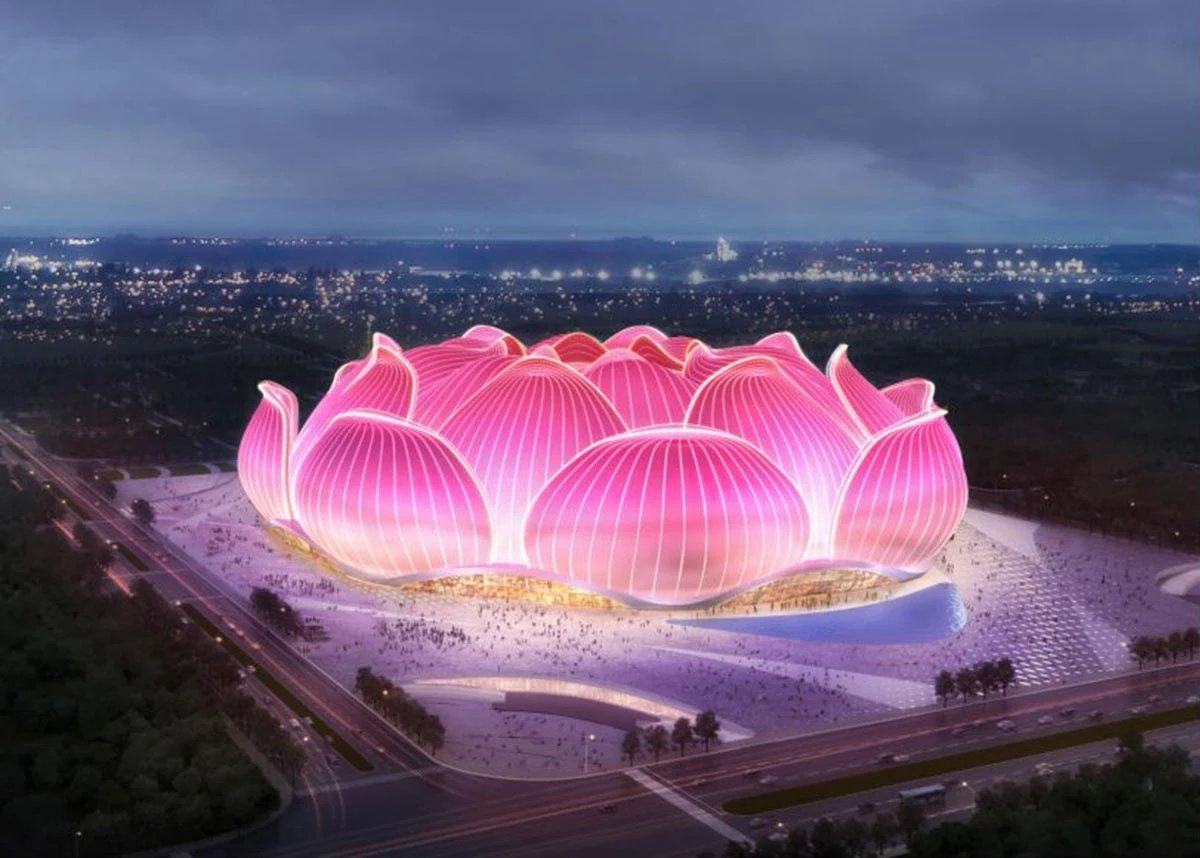 Lotus Flower Stadium w Chinach Lotus Flower Stadium w Chinach