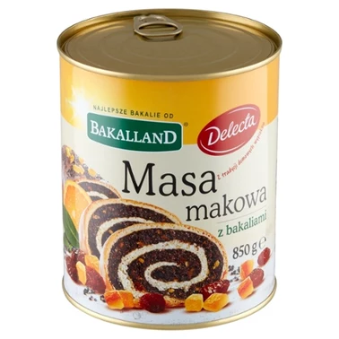 Bakalland Masa makowa z bakaliami 850 g - 0