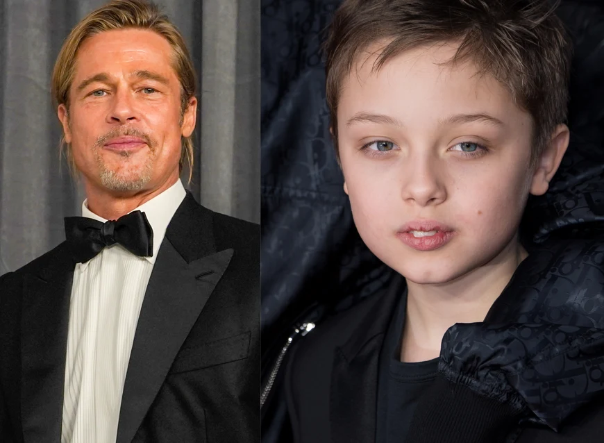 Brad Pitt i Knox Jolie-Pitt Brad Pitt i Knox Jolie-Pitt