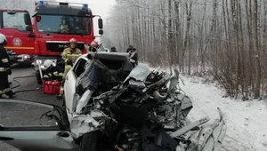 Tragiczne czołowe zderzenie z ciężarówką