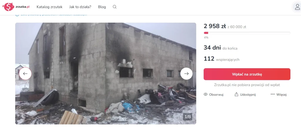 Pożar strawił niemal wszystko! /https://zrzutka.pl/ww3472/