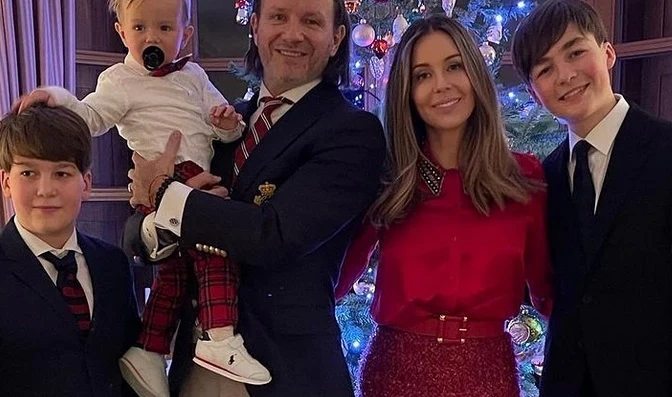 Majdanowie podczas wigilii Majdanowie podczas wigilii