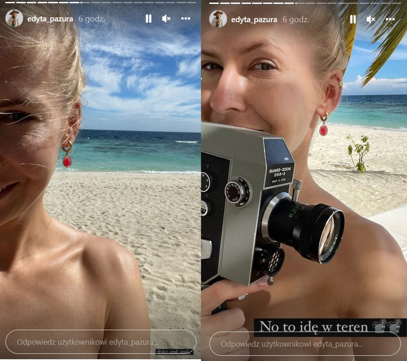 Edyta Pazura na Malediwach Edyta Pazura na Malediwach