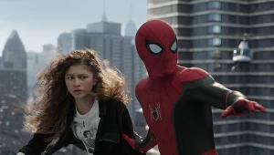 Zendaya i Tom Holland w scenie z filmu "Spider-Man: Bez drogi do domu"