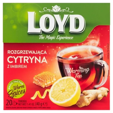 Loyd Herbatka ziołowo-owocowa rozgrzewająca cytryna z imbirem 40 g (20 x 2 g) - 0