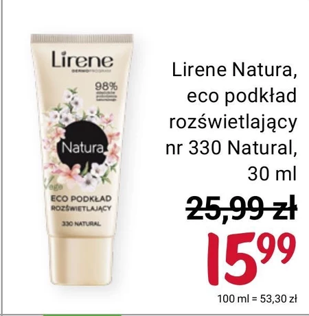 Lirene Natura 330 Natural Eco podkład rozświetlający 30 ml
