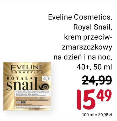 Royal Snail Skoncentrowany krem intensywnie przeciwzmarszczkowy 40+