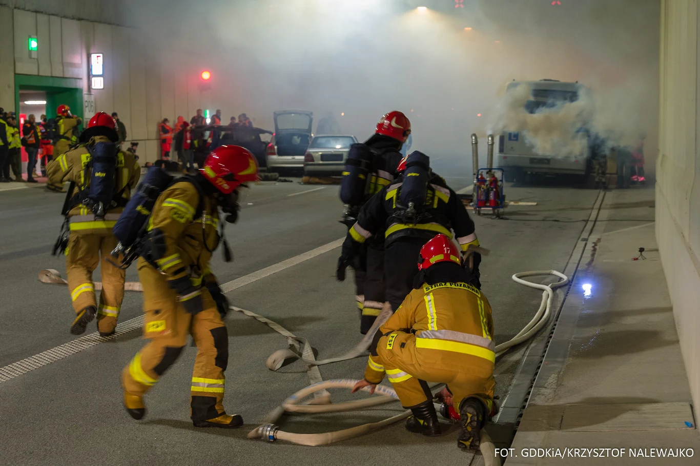Służby ratunkowe w tym tygodniu sprawdzały wszystkie zabezpieczenia tunelu pod Ursynowem. 