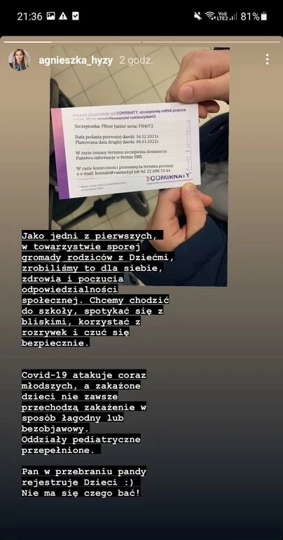 Agnieszka Hyży: instagram.com/agnieszka_hyzy/