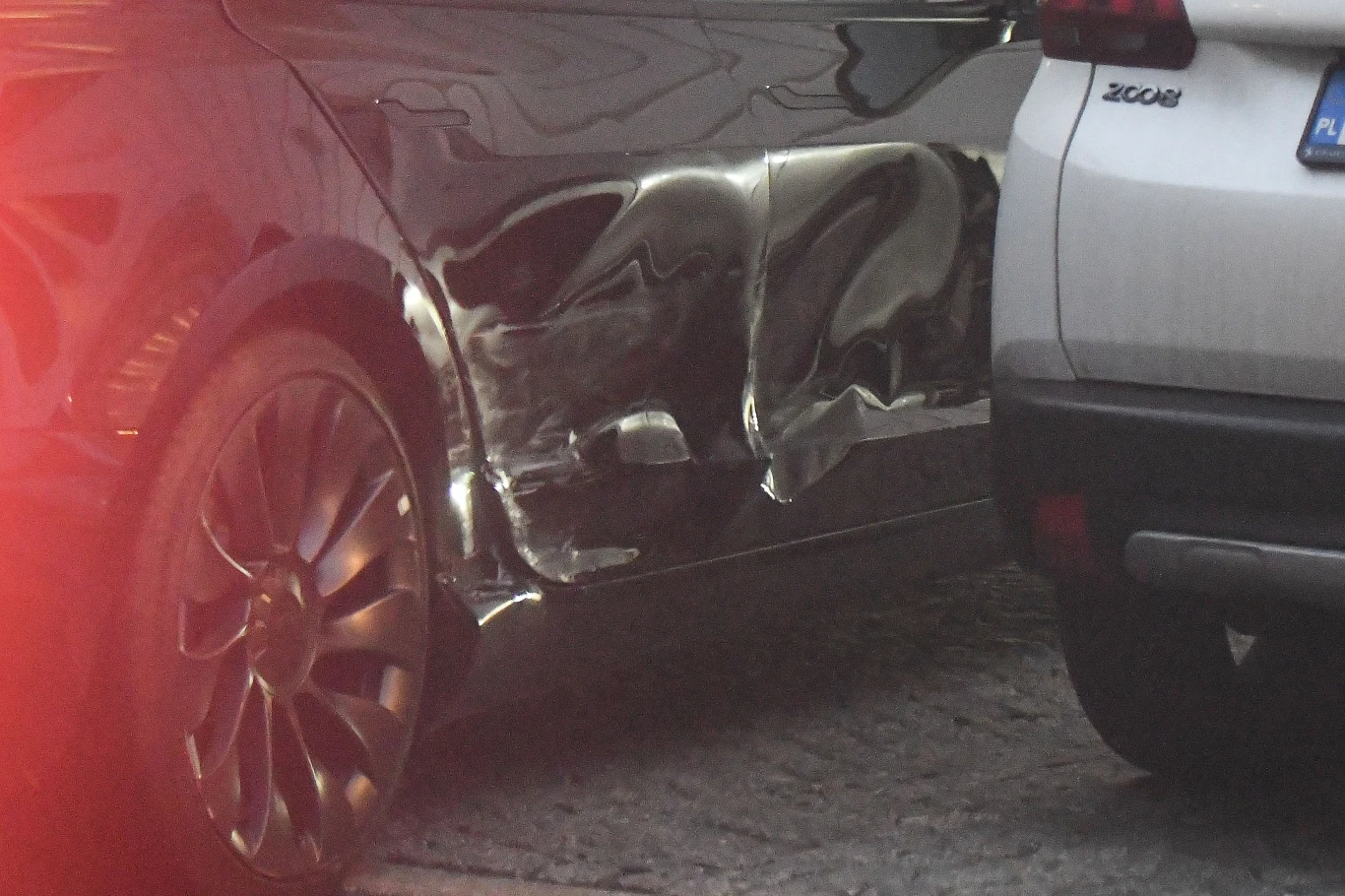 Samochód Agnieszki Woźniak-Starak po wypadku