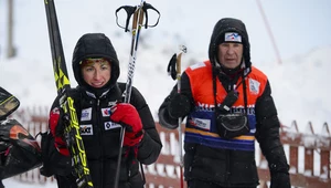 Justyna Kowalczyk-Tekieli i trener Aleksander Wierietielny