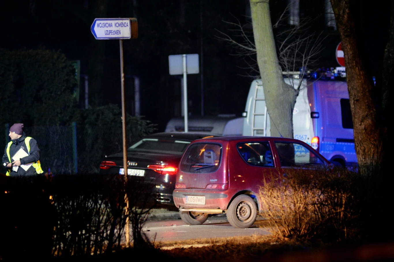 Miejsce wypadku limuzyny Beaty Szydło Miejsce wypadku limuzyny Beaty Szydło