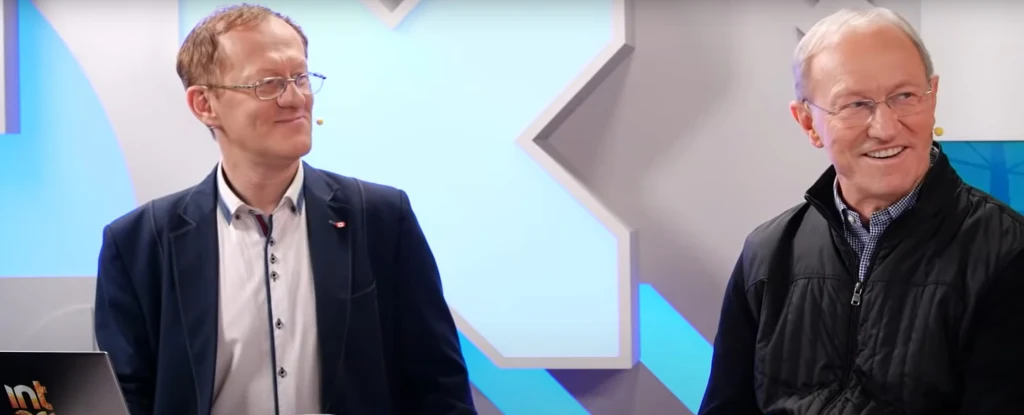 Michał Białoński i Franciszek Smuda w studiu "Jasnej strony Białej Gwiazdy"