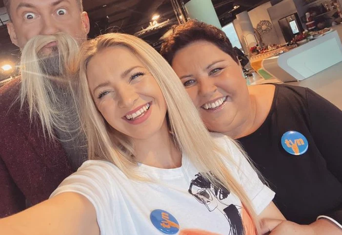 Barbara Kurdej-Szatan w "Dzień Dobry TVN" z Wellman i Prokopem Barbara Kurdej-Szatan w "Dzień Dobry TVN" z Wellman i Prokopem