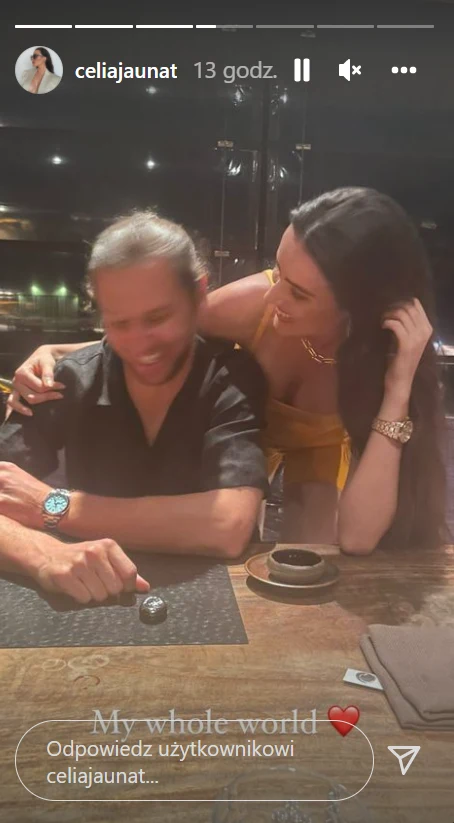 Celia Jaunat i Grzegorz Krychowiak fot. Instagram (instagram.com/celiajaunat)