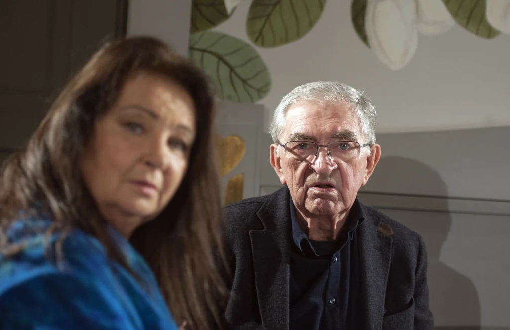 Anna Dymna i jerzy Trela podczas Krakowskiego Salonu Poezji