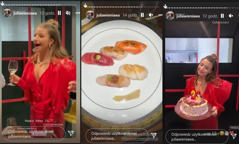 23. urodziny Julii Wieniawy 23. urodziny Julii Wieniawy