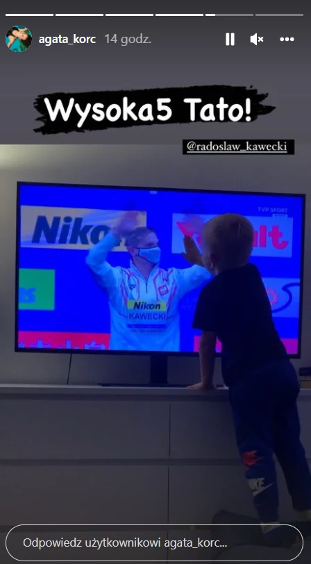 Agata Korc i Tadeusz Kawęcki kibicowali Radosławowi Kawęckiemu podczas mistrzostw świata w Abu Zabi /https://www.instagram.com/agata_korc