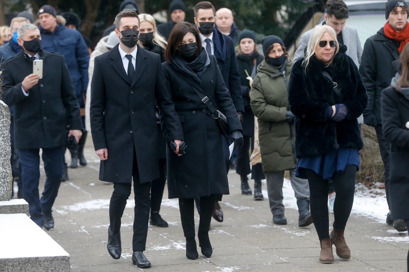 Pogrzeb Tadeusza Rossa. Na zdjęciu żona Sonia Ross Pogrzeb Tadeusza Rossa. Na zdjęciu żona Sonia Ross