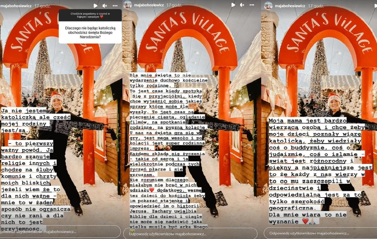 Maja Bohosiewicz o świętach Bożego Narodzenia https://www.instagram.com/majabohosiewicz/ Maja Bohosiewicz o świętach Bożego Narodzenia https://www.instagram.com/majabohosiewicz/