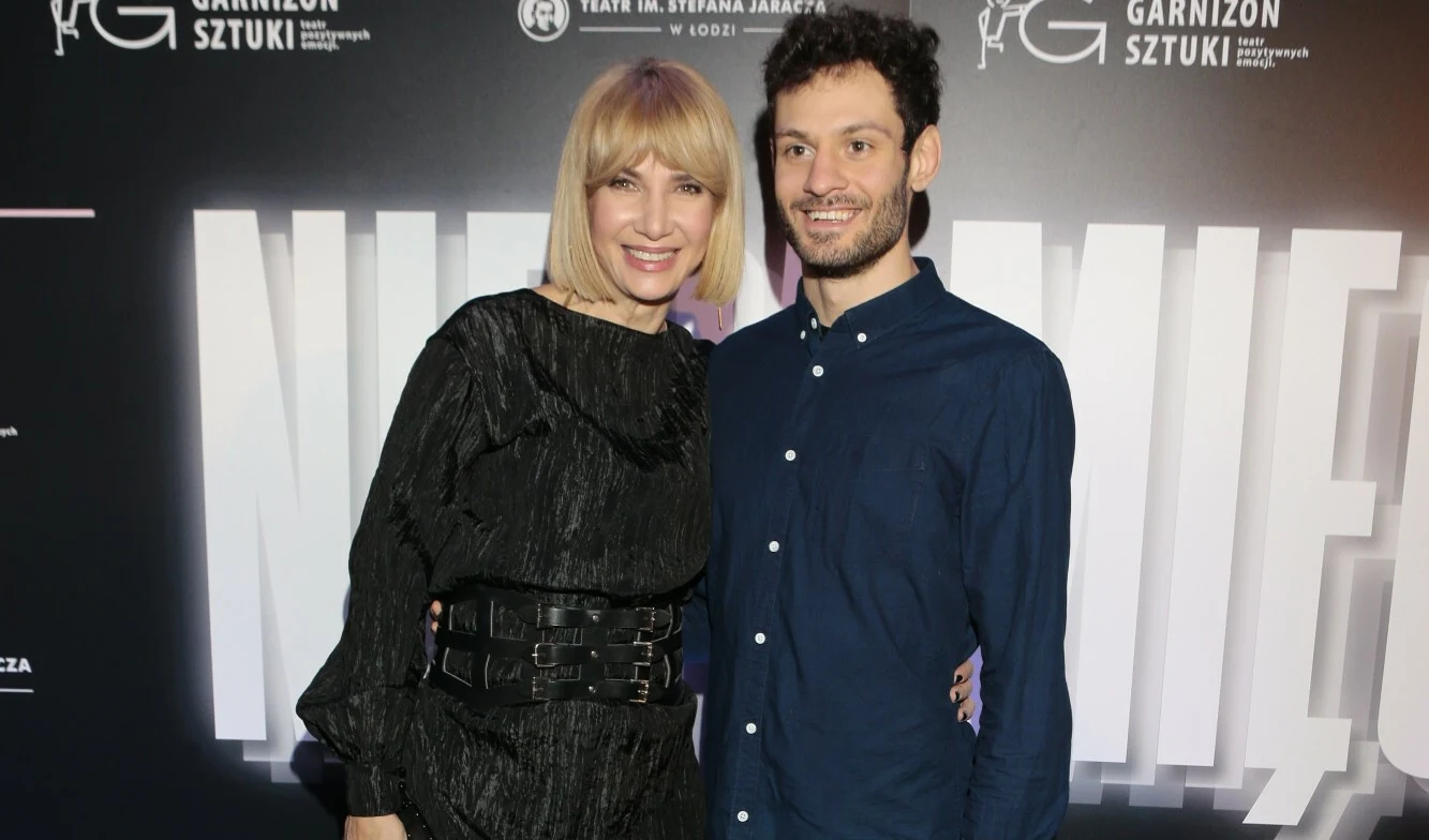 Grażyna Wolszczak z synem Filipem Sikorą Grażyna Wolszczak z synem Filipem Sikorą