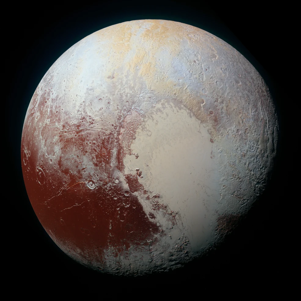 Pluton "oczami" sondy kosmicznej New Horizons. Co ciekawe, pod jego powierzchnią najprawdopodobniej znajduje się potężny ocean. Pluton "oczami" sondy kosmicznej New Horizons. Co ciekawe, pod jego powierzchnią najprawdopodobniej znajduje się potężny ocean.