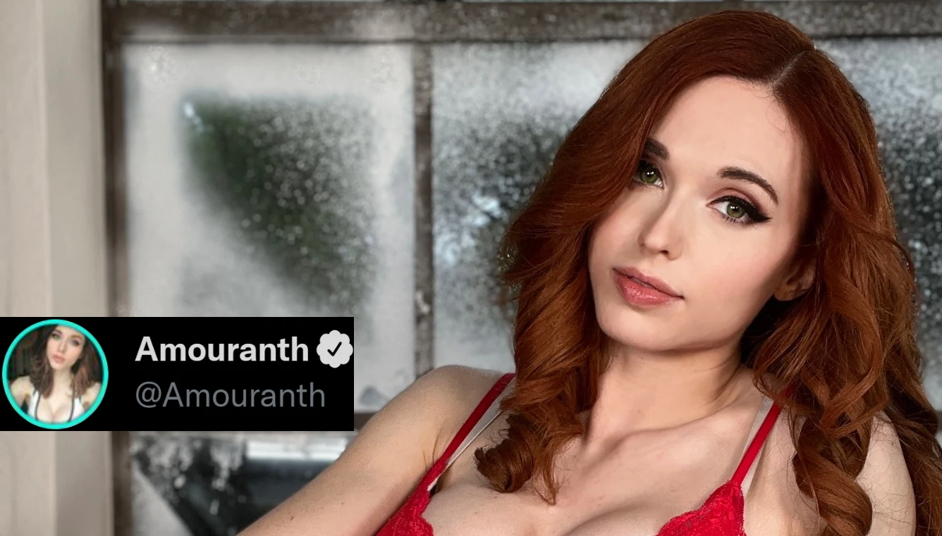 Amouranth - fragment zdjęia zamieszczonego w serwisie Twitter.com na profilu @Amouranth Amouranth - fragment zdjęia zamieszczonego w serwisie Twitter.com na profilu @Amouranth