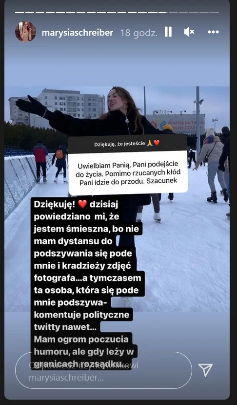 Marianna Schreiber i jej wpis w sieci Marianna Schreiber i jej wpis w sieci