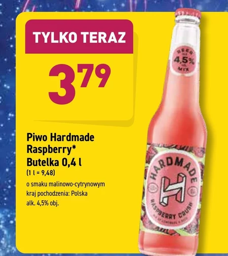 Hardmade Raspberry Crush Piwo z lemoniadą o smaku malinowo-cytrynowym 400 ml