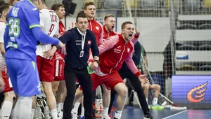 Reprezentacja Polski Mężczyzn w piłce ręcznej podczas meczu Polska - Słowenia w ramach eliminacji do Mistrzostw Europy 2022 