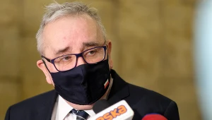 Podsekretarz stanu w Ministerstwie Aktywów Państwowych Piotr Pyzik w czasie rozmów w PGG