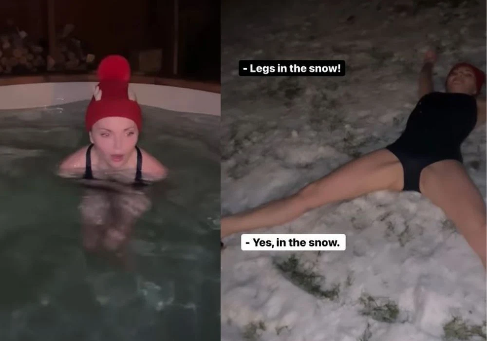 Iza Miko naśladuje Wima Hofa fot. Instagram (instagram.com/izabellamiko)