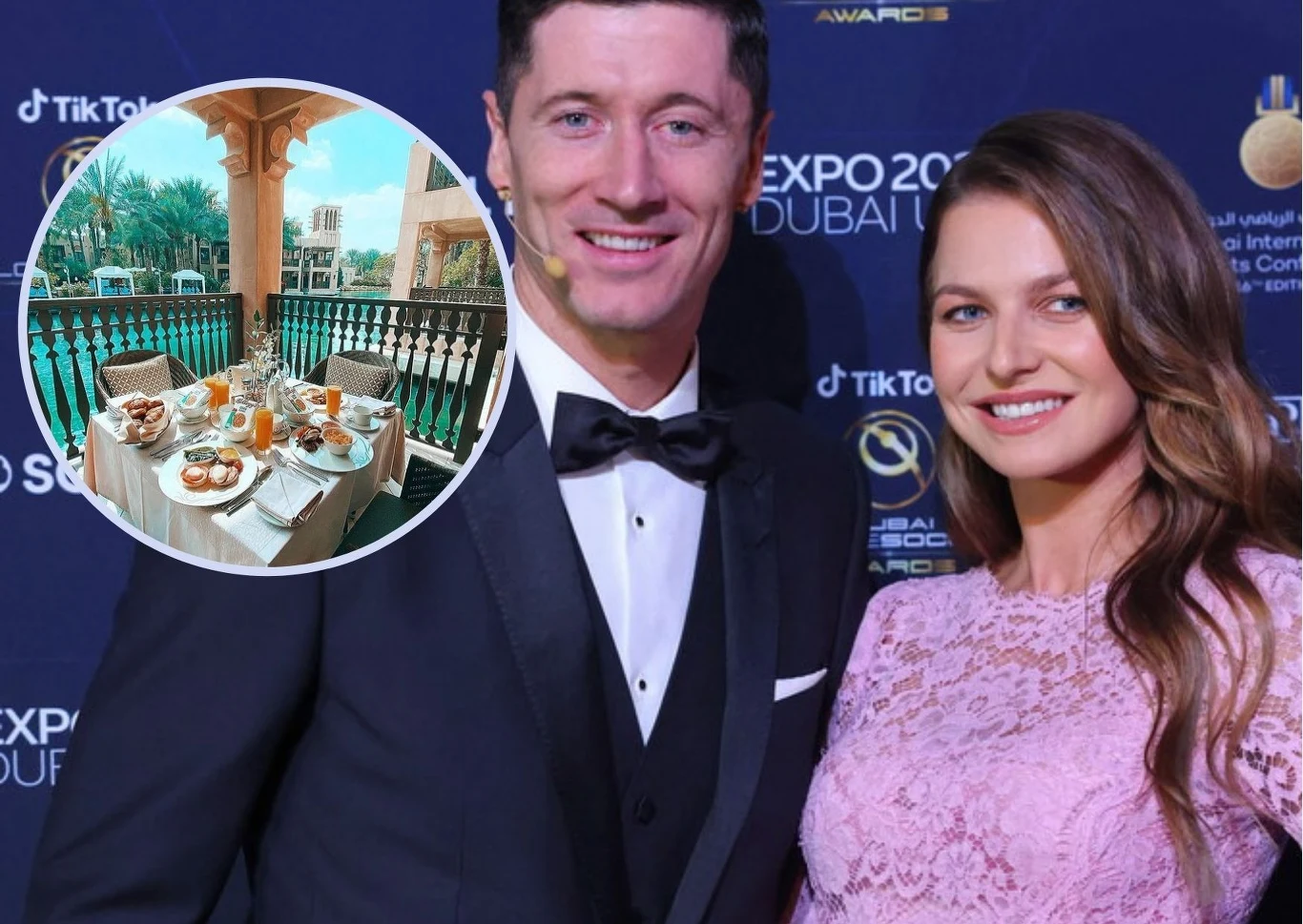 Anna Lewandowska i Robert Lewandowski w Dubaju