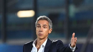 Paulo Sousa podczas meczu Polska - San Marino