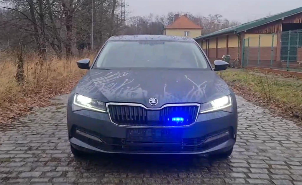 Skoda Superb dolnośląskiej policji