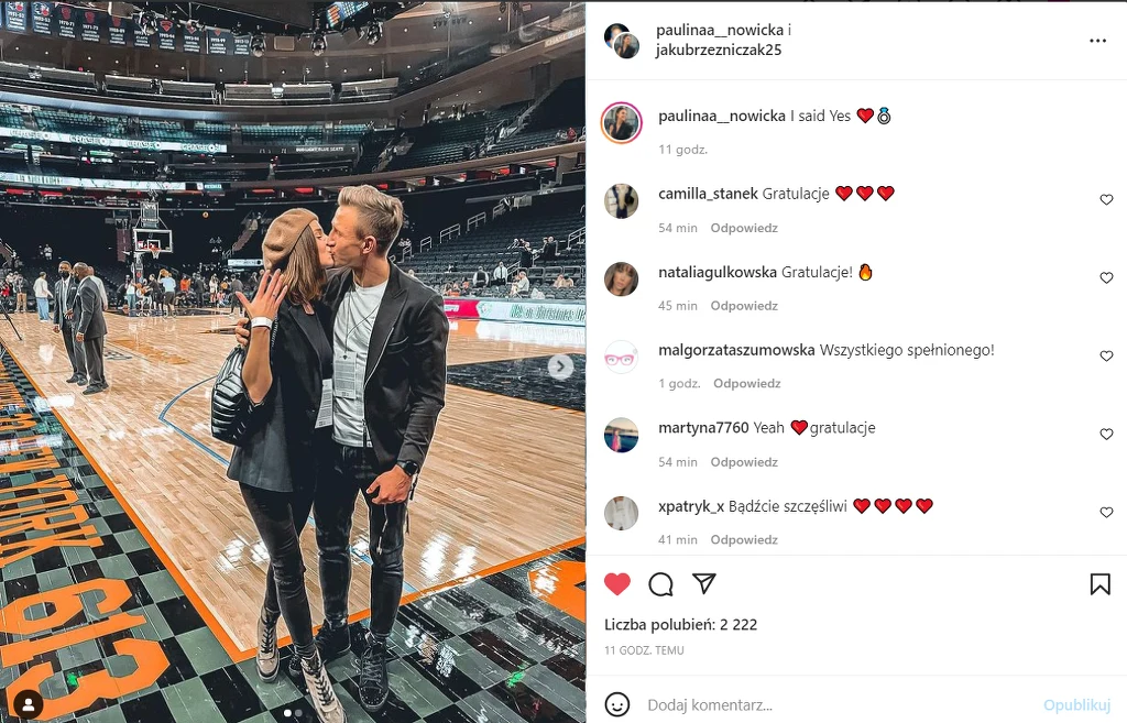 Jakub Rzeźniczak oświadczył się Paulinie Nowickiej https://www.instagram.com/jakubrzezniczak25/