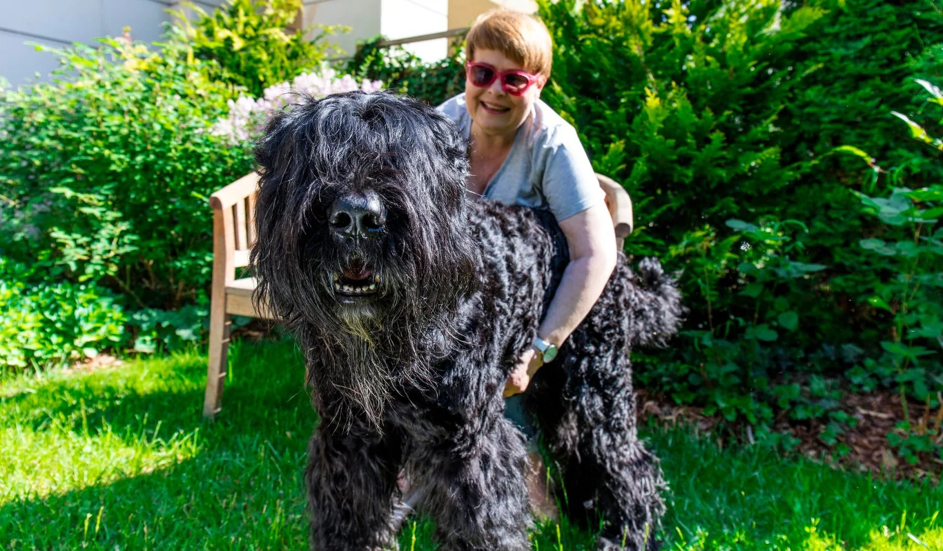 Ilona Łepkowska z psem Irmo Ilona Łepkowska z psem Irmo