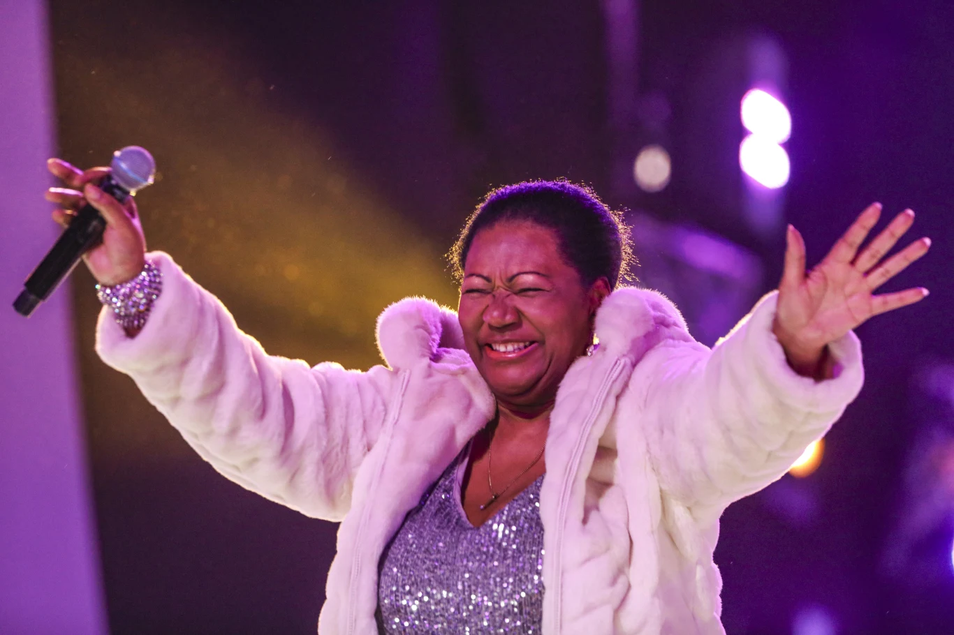 Liz Mitchell podczas Sylwestrowej Mocy Przebojów Liz Mitchell podczas Sylwestrowej Mocy Przebojów