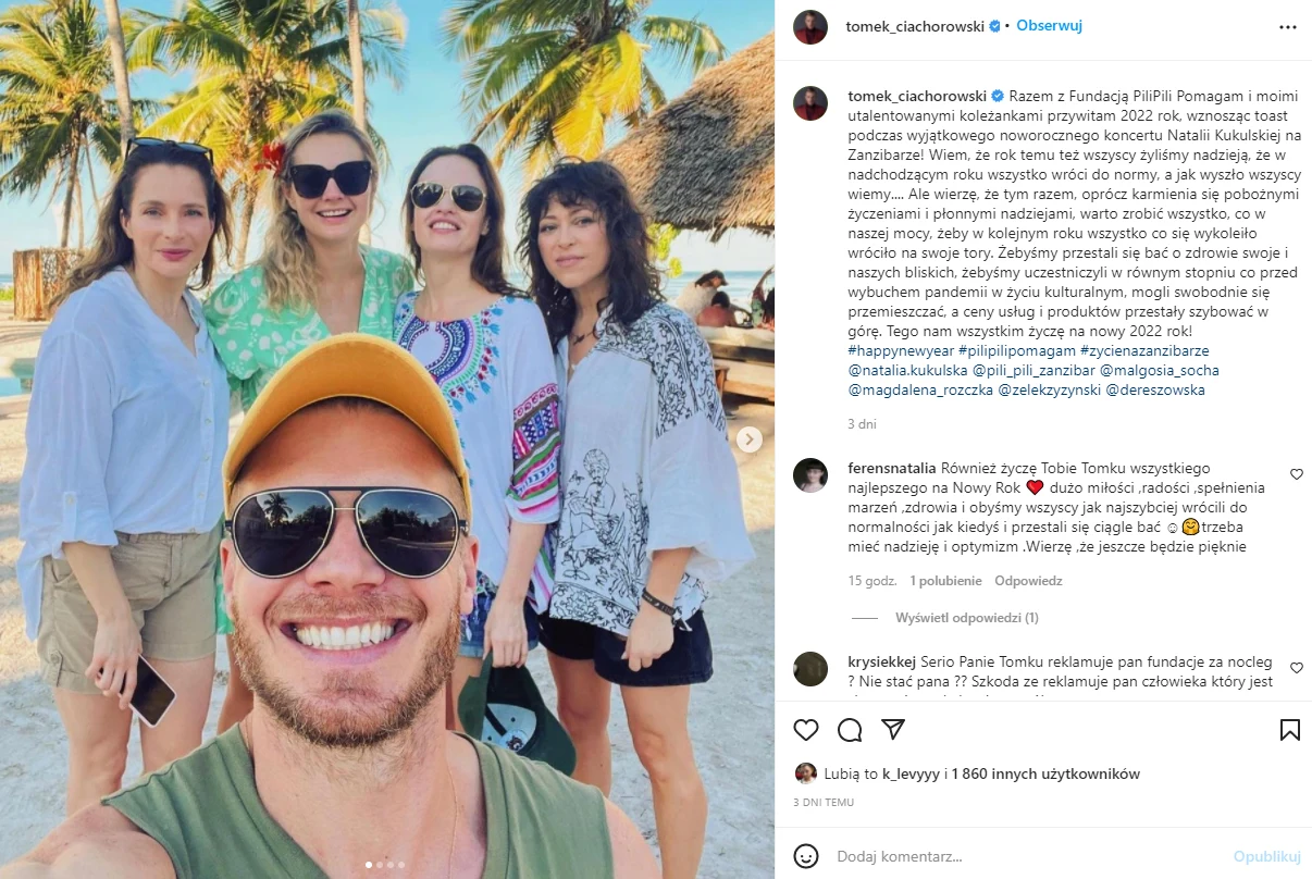 Polskie gwiazdy na Zanzibarze https://www.instagram.com/tomek_ciachorowski/ Polskie gwiazdy na Zanzibarze https://www.instagram.com/tomek_ciachorowski/