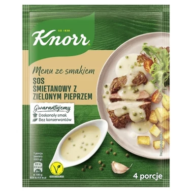 Knorr Menu ze smakiem Sos śmietanowy z zielonym pieprzem 30 g - 0