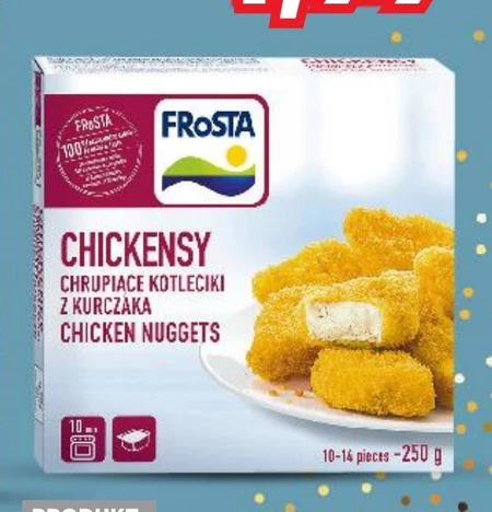 FRoSTA Chickensy Chrupiące kotleciki z kurczaka 250 g + sos 25 ml