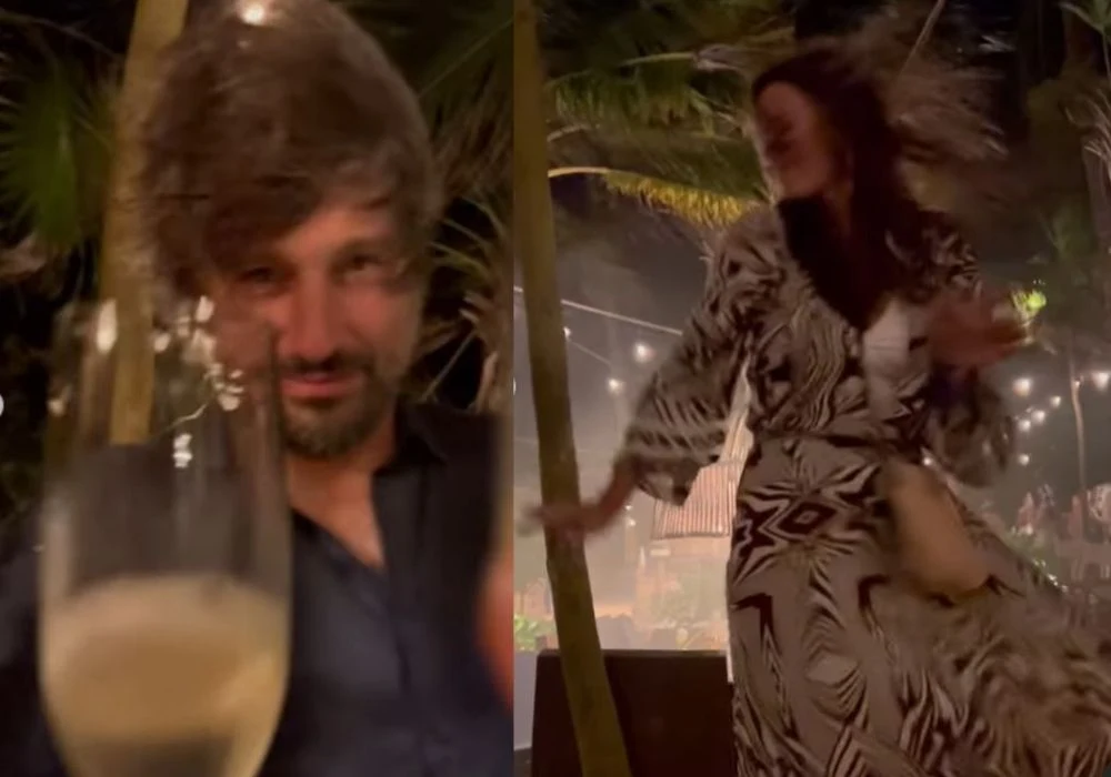 Kinga Rusin i Marek Kujawa świętują Sylwestra na plaży