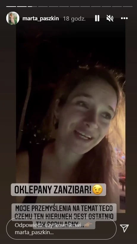 Marta Paszkin na Zanzibarze fot. Instagram (instagram.com/marta_paszkin) Marta Paszkin na Zanzibarze fot. Instagram (instagram.com/marta_paszkin)