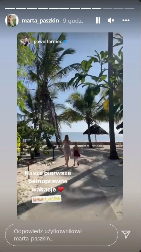 Marta z "Rolnik szuka żony" na Zanzibarze z córką fot. Instagram (instagram.com/marta_paszkin) Marta z "Rolnik szuka żony" na Zanzibarze z córką fot. Instagram (instagram.com/marta_paszkin)
